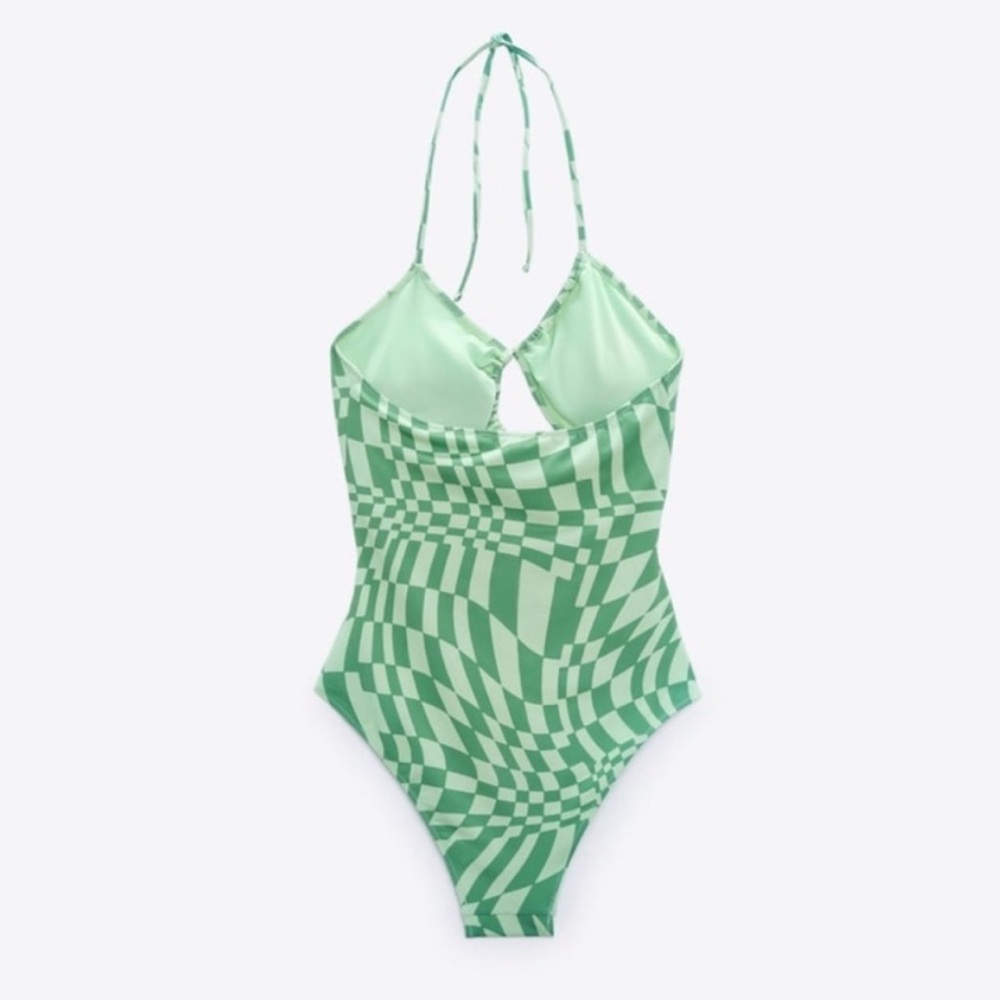 NWOT Zara Green One Piece - Picture 3 of 5